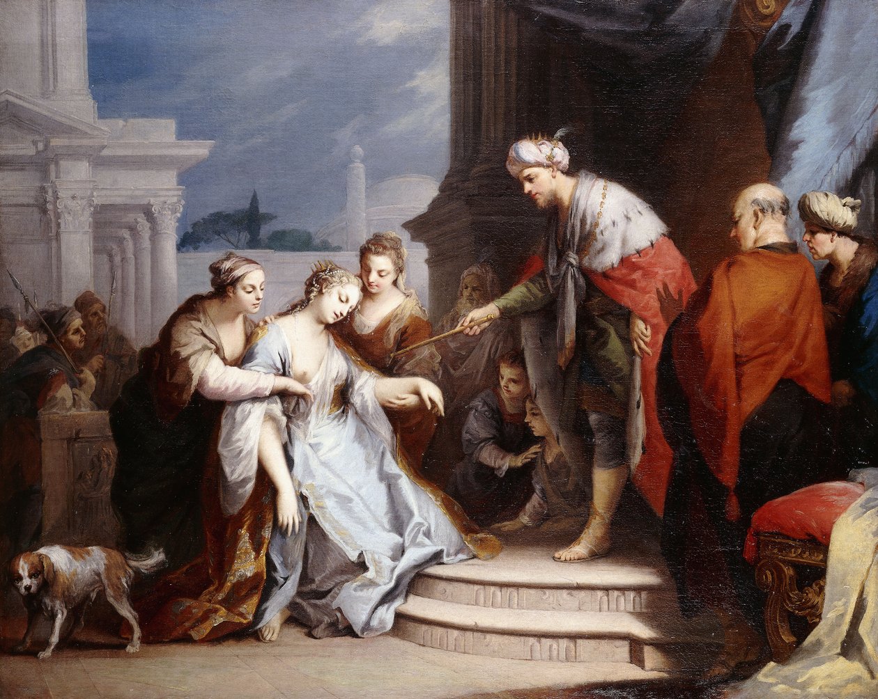 Ester inför Ahasveros, av Jacopo Amigoni