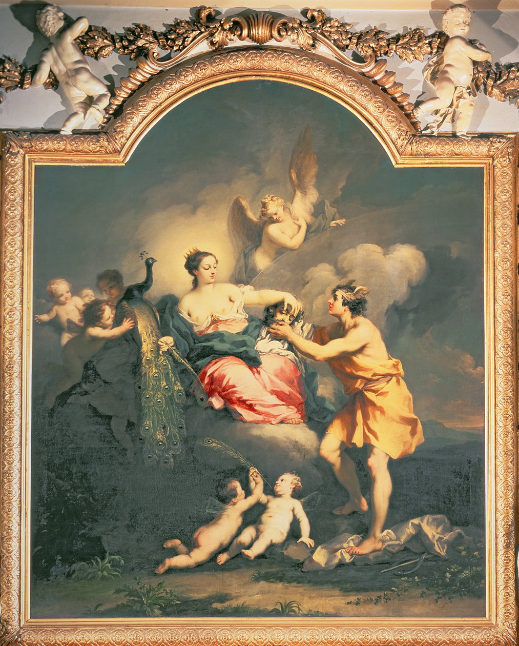 Juno tar emot chefen för Argus (olja) av Jacopo Amigoni