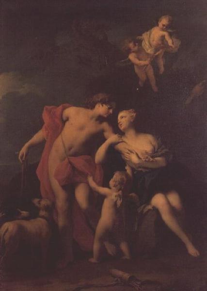 Venus och Adonis, ca 1740 av Jacopo Amigoni