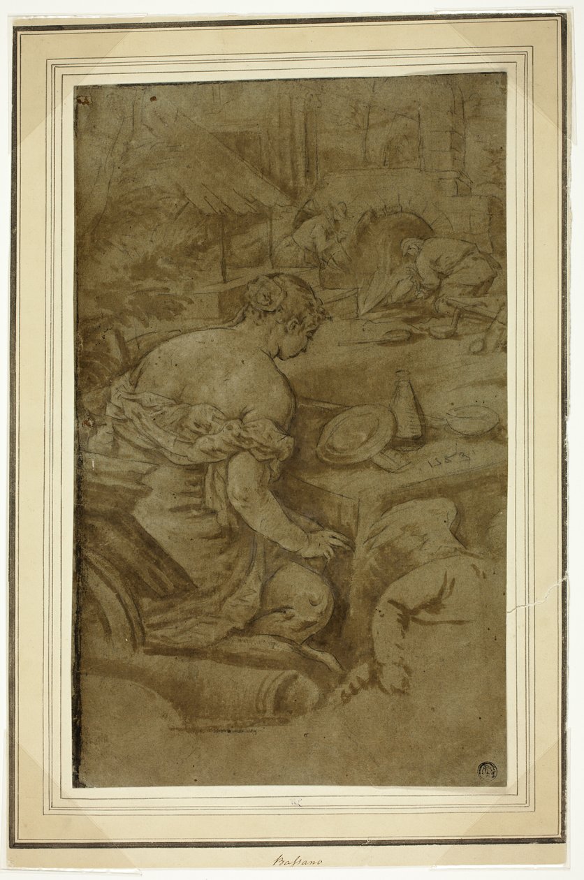 Allegori av eld (Venus i Vulcans smedja) av Jacopo Bassano