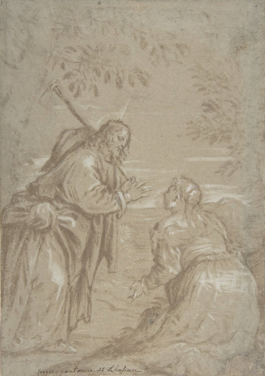 Kristus visar sig för Maria Magdalena Noli Me Tangere, ca. 1560. av Jacopo Bassano.