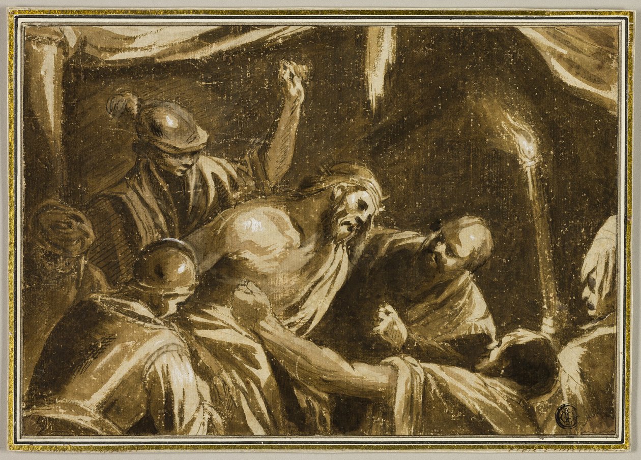 Kristus krönt med törnar av Jacopo Bassano