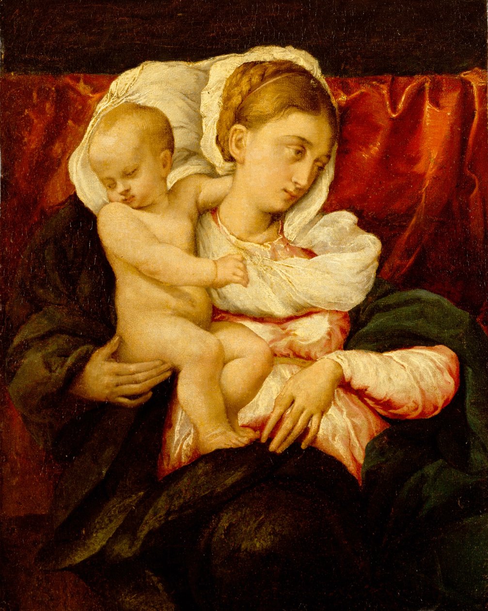Madonna med barn av Jacopo Bassano