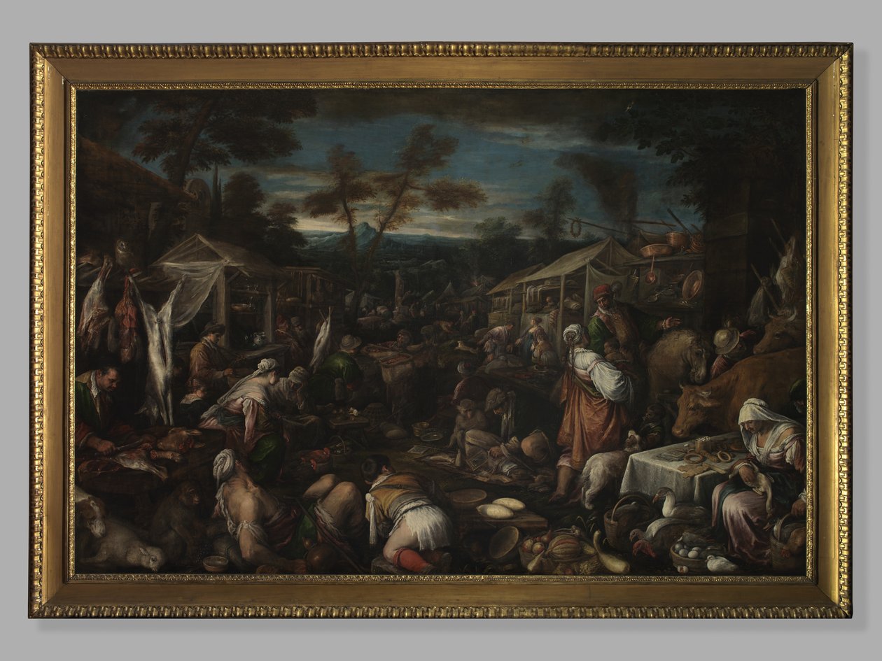 Den stora marknaden, ca 1580-85 av Jacopo Bassano