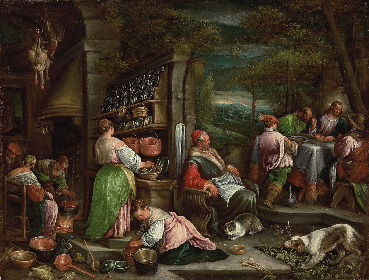Nattvarden i Emmaus av Jacopo Bassano