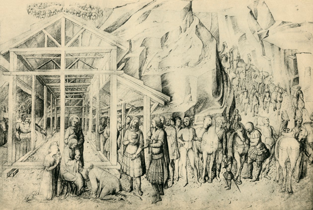 Tillbedjan av Magi, c1430-1460, 1943. av Jacopo Bellini