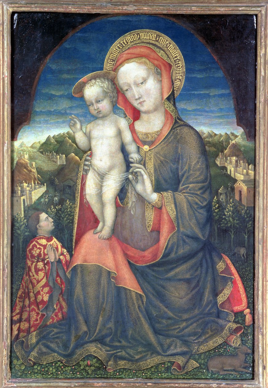 Ödmjukhetens Madonna älskad av Leonello d