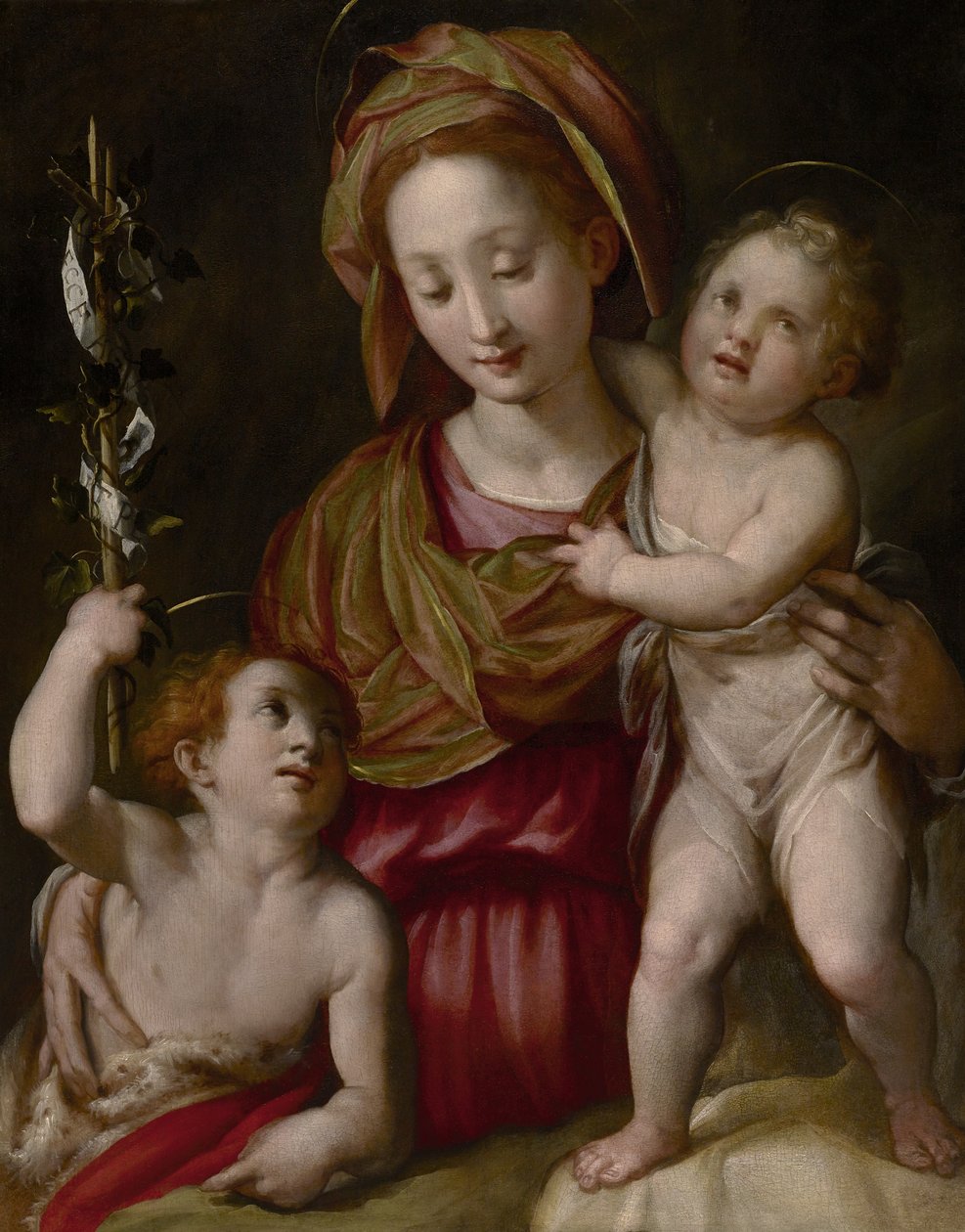 Madonna och barn med den unge Johannes döparen, c.1575 av Jacopo Chimenti Empoli
