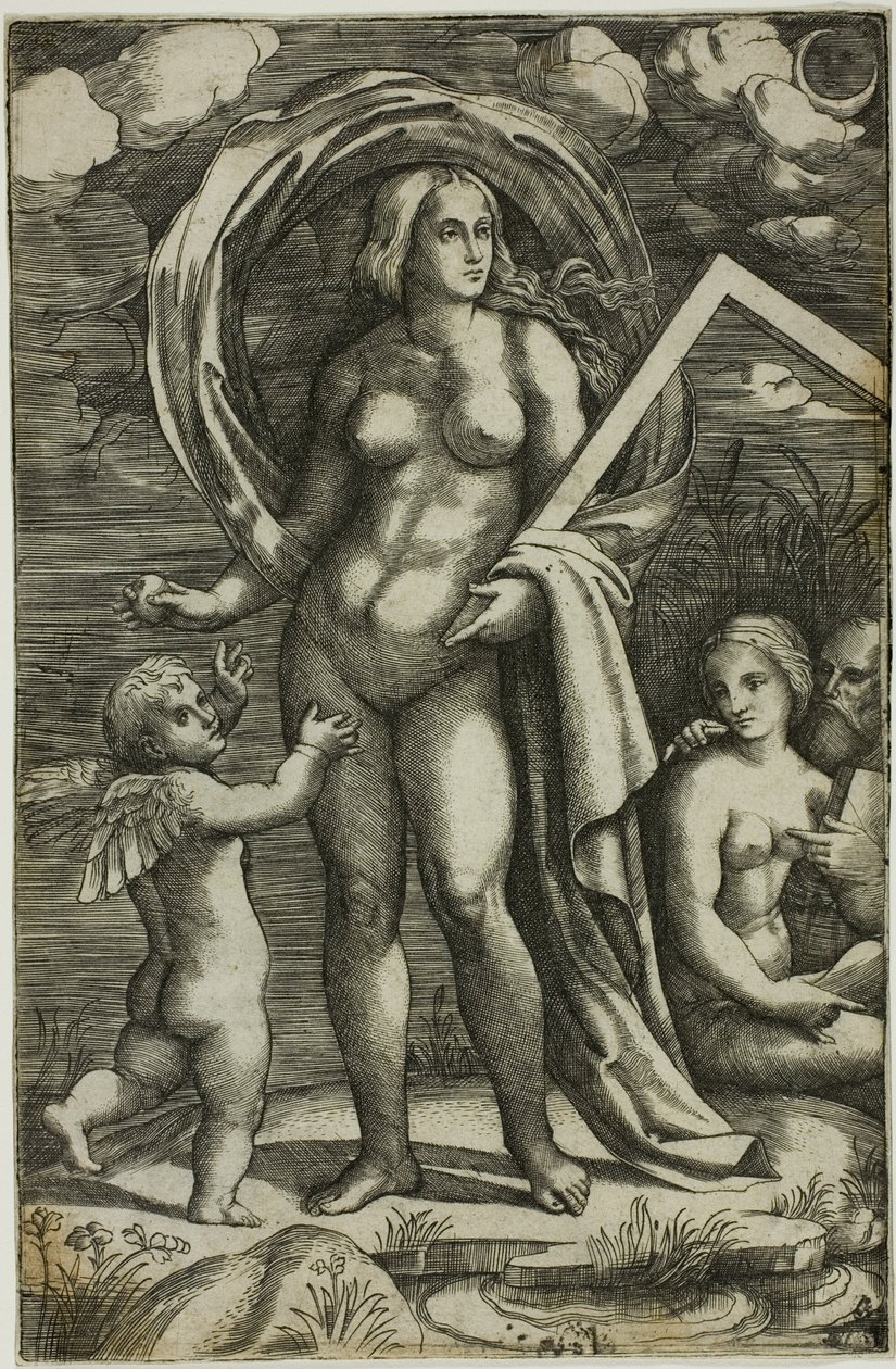 Venus och Amor av Jacopo Francia