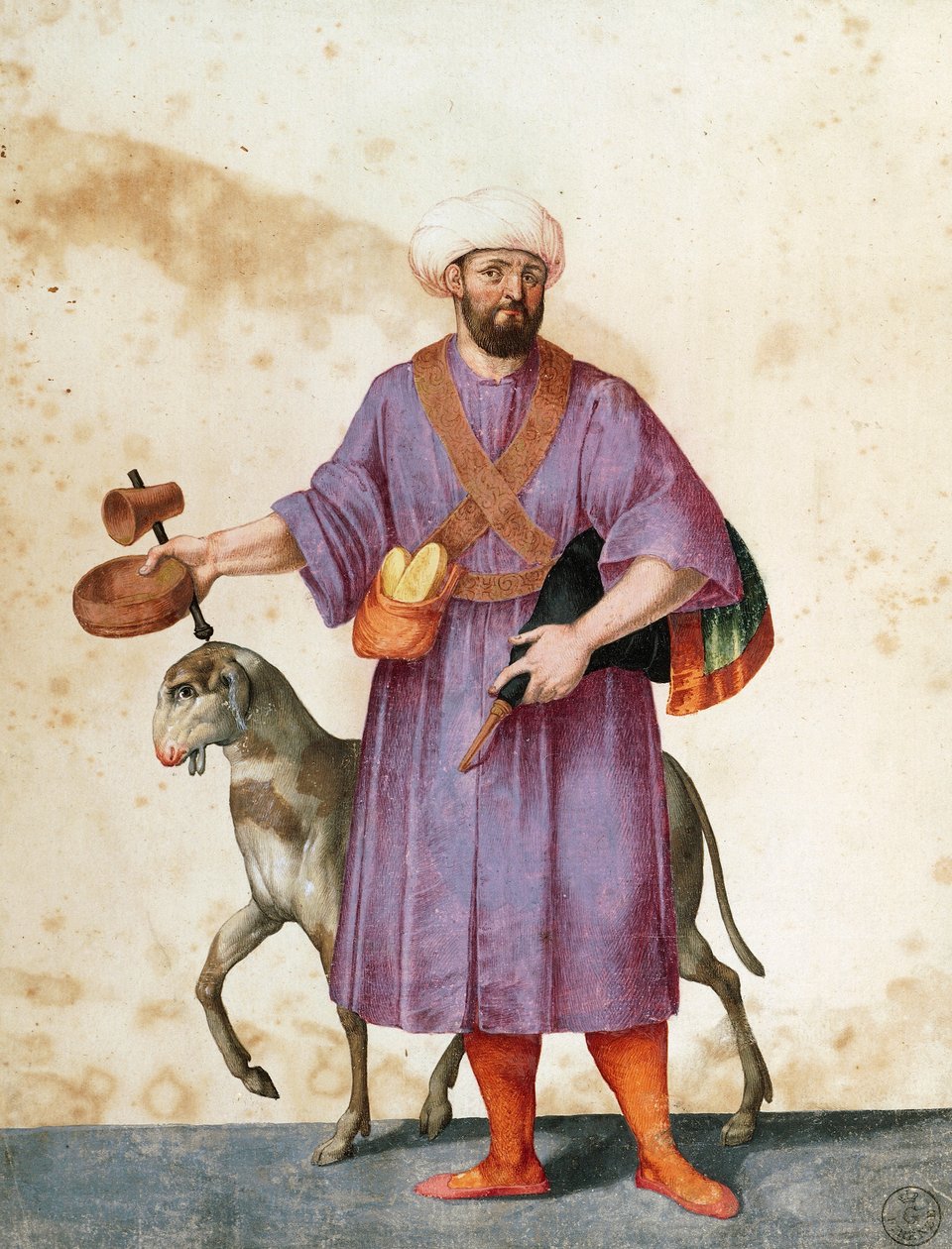 Turkisk herde med får, teckning av Jacopo Ligozzi (1547-1627) av Jacopo Ligozzi