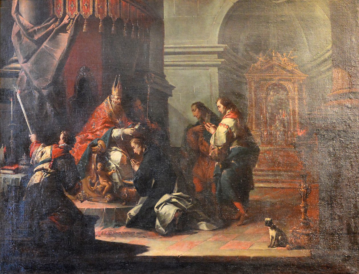 Franska:  Le Baptême de saint Daniel par saint Prosdocime de Padoue Den helige Daniels dop av den helige Prosdocimus av Padua av Jacopo Marieschi