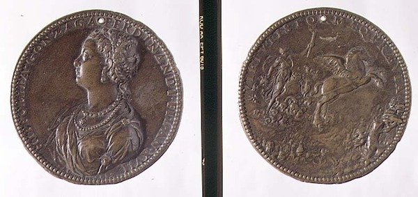 Porträttmedalj, framsida föreställande Hippolytus Gonzaga, baksida möjligen föreställande Juno på sin vagn (brons) av Jacopo Nizzola da Trezzo