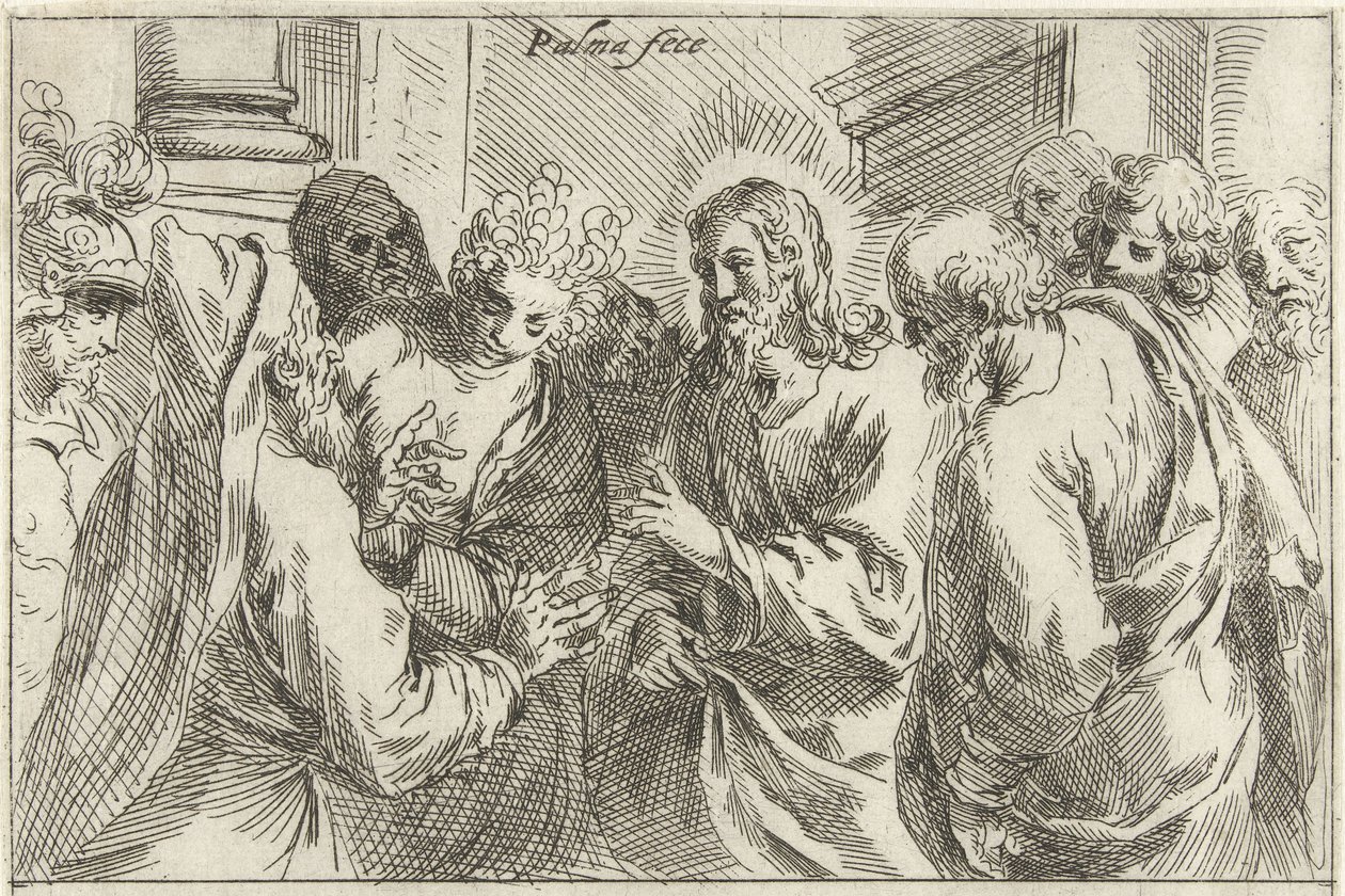 Kristus och kvinnan som greps i äktenskapsbrott av Jacopo Palma (il Giovane)