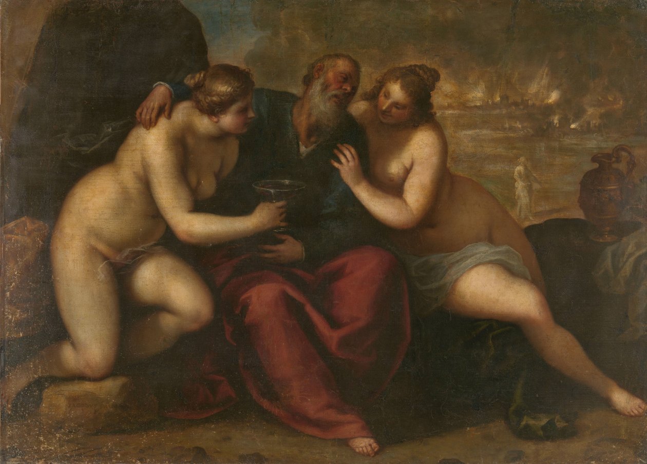 Lot och hans döttrar av Jacopo Palma (il Giovane)