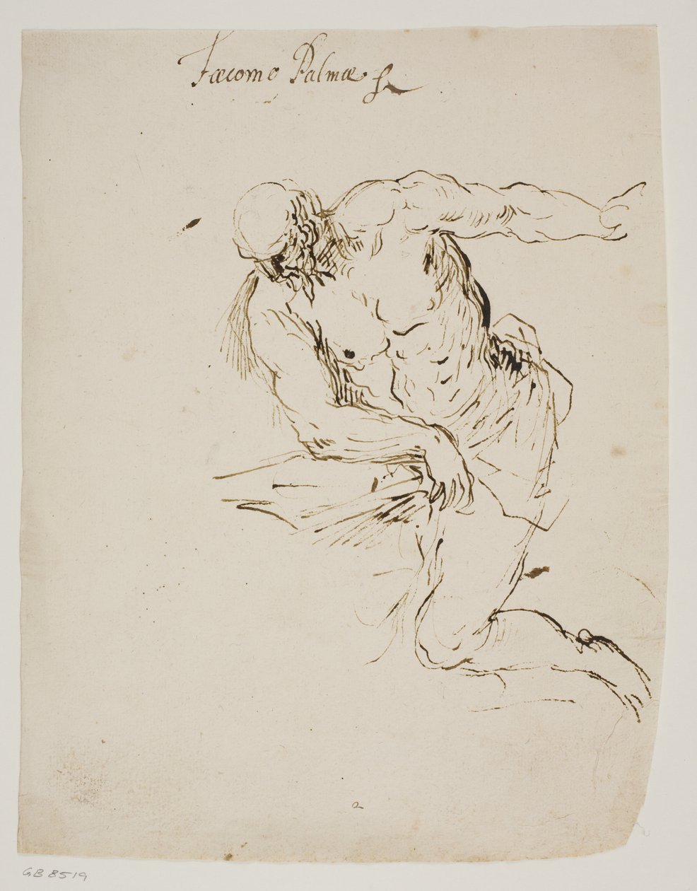 Knästående St Jerome läser av Jacopo Palma