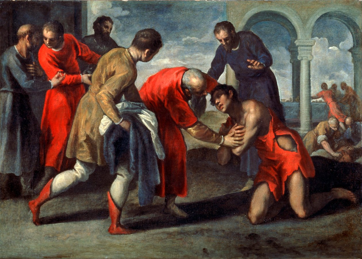 Den förlorade sonens återkomst, efter 1600. av Jacopo Palma