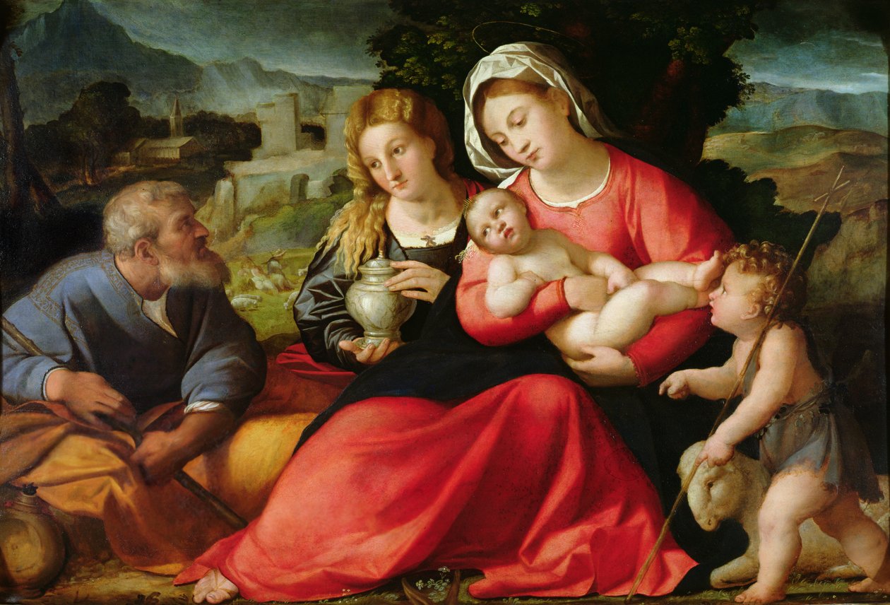 Den heliga familjen, ca 1508-12 av Jacopo Palma