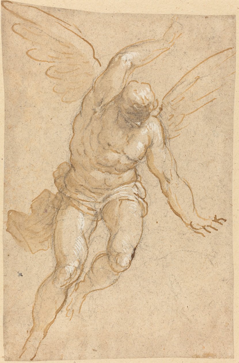 En flygande ängel av Jacopo Palma il Giovane