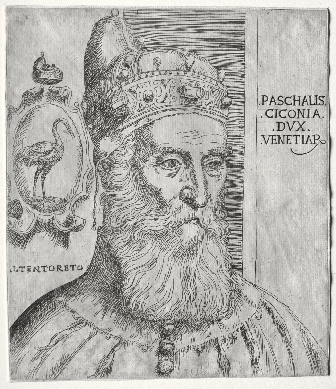 Porträtt av Pasquale Cicogna, doge av Venedig av Jacopo Palma il Giovane