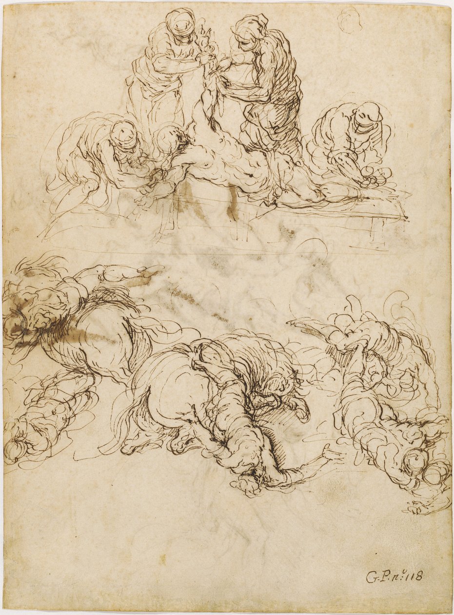 Saint Bartholomews martyrskap; Sankt Paulus omvändelse av Jacopo Palma il Giovane