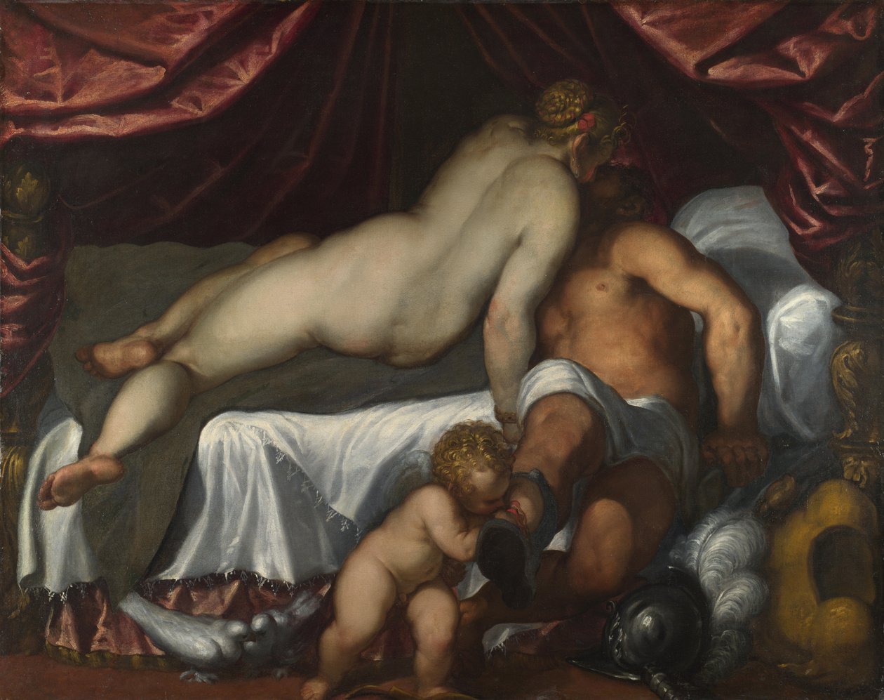 Mars och Venus, ca 1590 av Jacopo Palma il Giovane the Younger