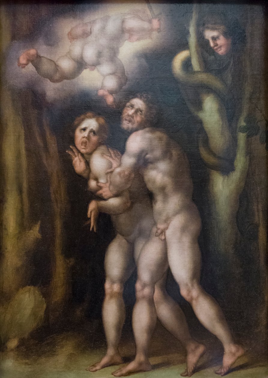 Utvisning av Adam och Eva från det jordiska paradiset av Jacopo Pontormo