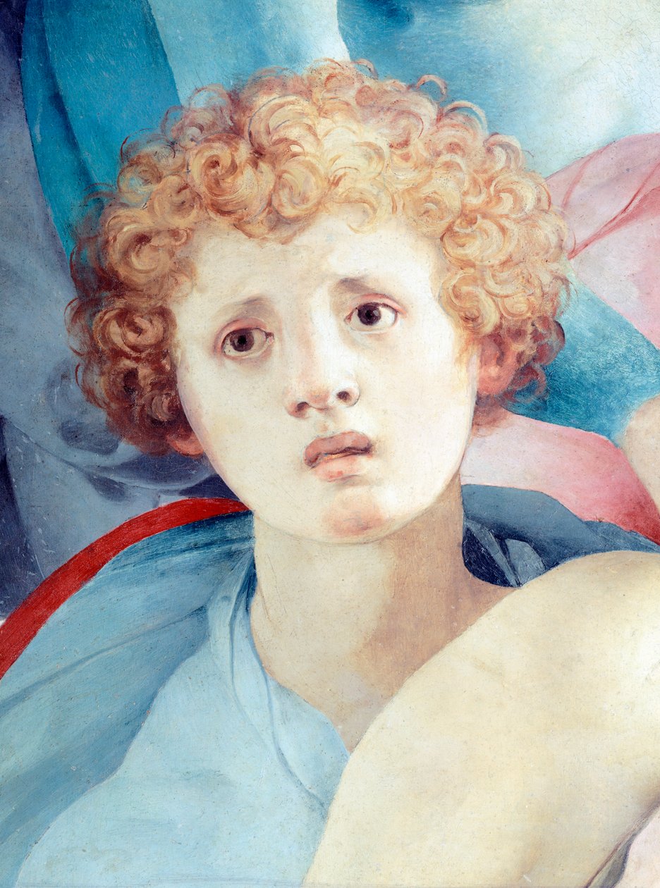 Ansikte av ung man, detalj av Depositionen, av Jacopo da Pontormo (1494-1557) av Jacopo Pontormo