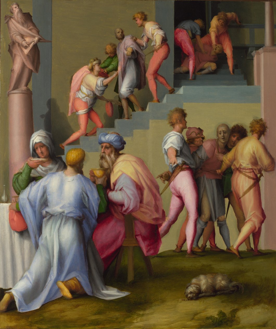 Farao med sin Butler och Bagare från Scener från historien om Josef, ca 1515 av Jacopo Pontormo
