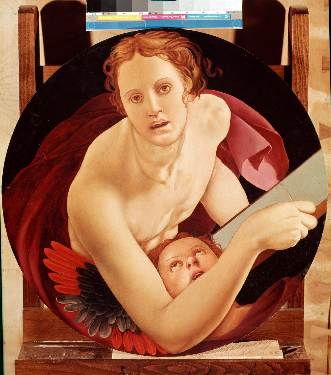 Porträtt av St Matthew - olja på panel av Jacopo Pontormo