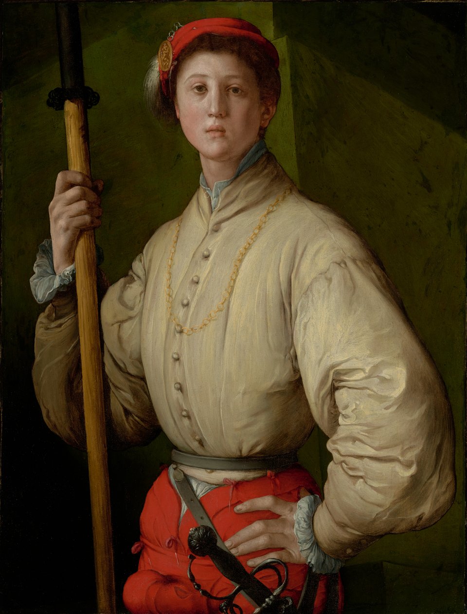 Porträtt av en halberdier (Francesco Guardi) av Jacopo Pontormo