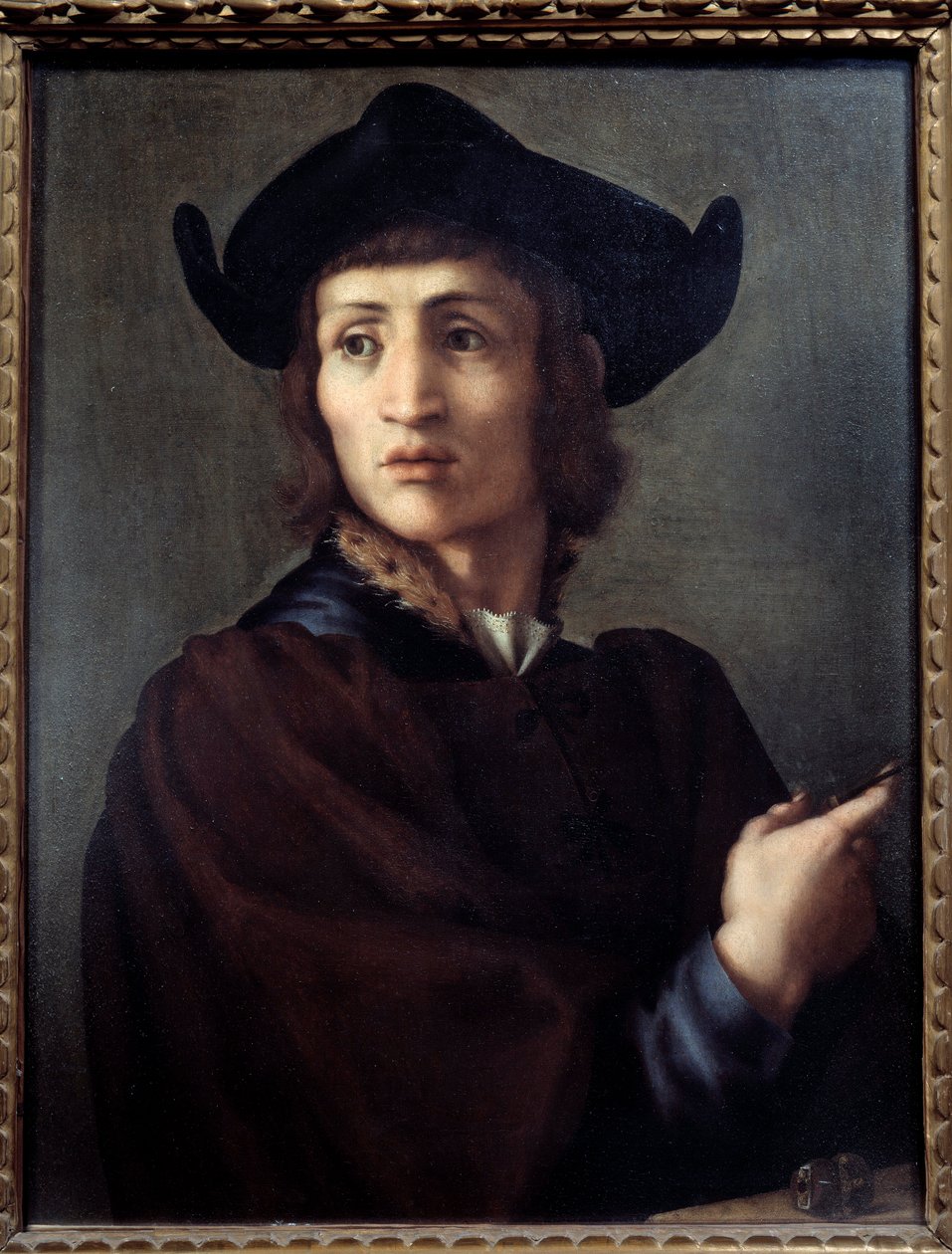 Porträtt av en juvelerare. Målning av Jacopo (Iacopo) Carrucci dit il Pontormo (Pontormo) (1494-1556) av Jacopo Pontormo