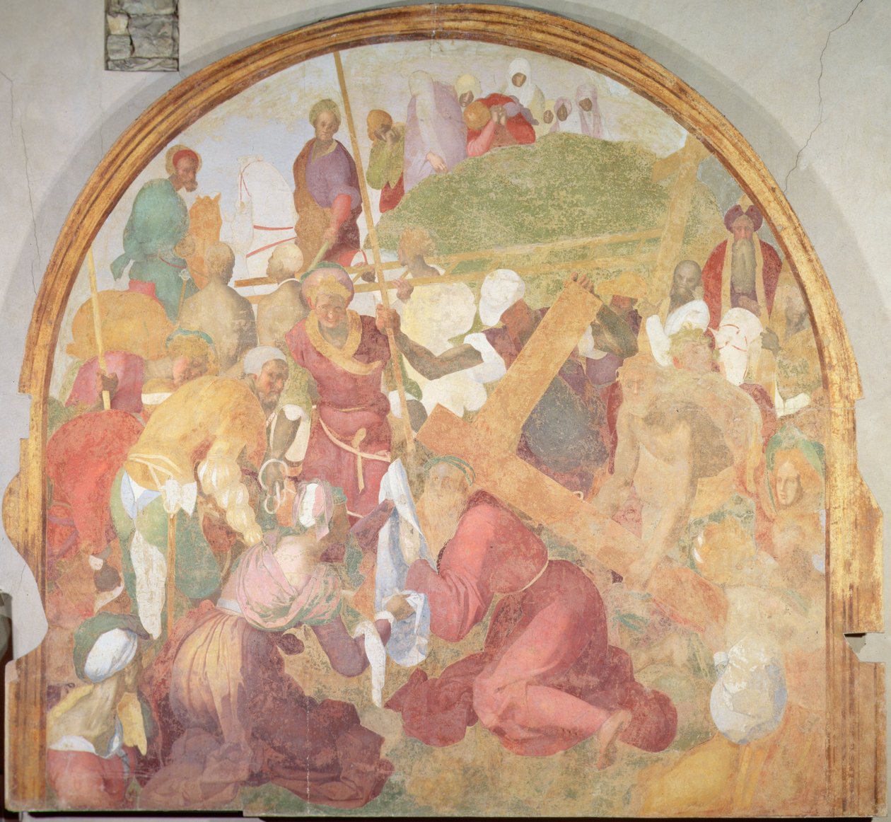 Vägen till Golgata, lunette från passionens freskcykel av Jacopo Pontormo