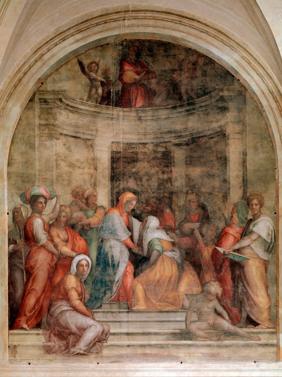 Besök - Fresco av Jacopo Pontormo