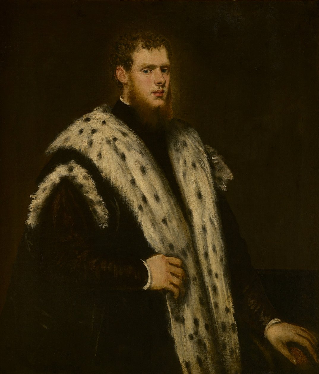 Porträtt av en venetiansk adelsman (olja på duk) av Jacopo Robusti Tintoretto