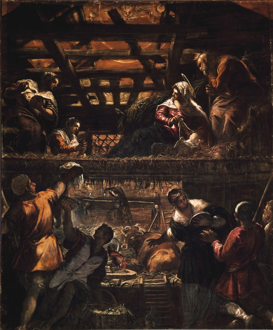 Tillbedjan av herdarna av Jacopo Robusti Tintoretto