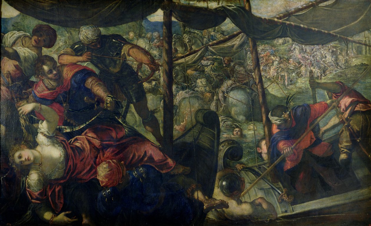 Strid mellan turkar och kristna, c.158889 av Jacopo Robusti Tintoretto