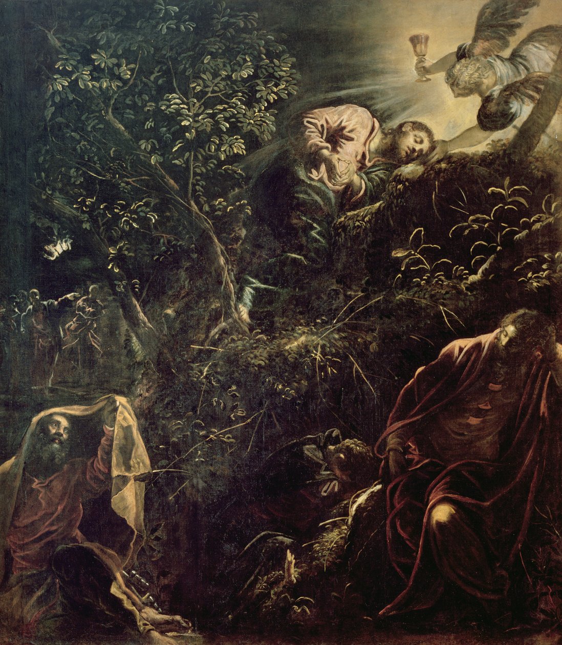 Kristus i Getsemane trädgård av Jacopo Robusti Tintoretto