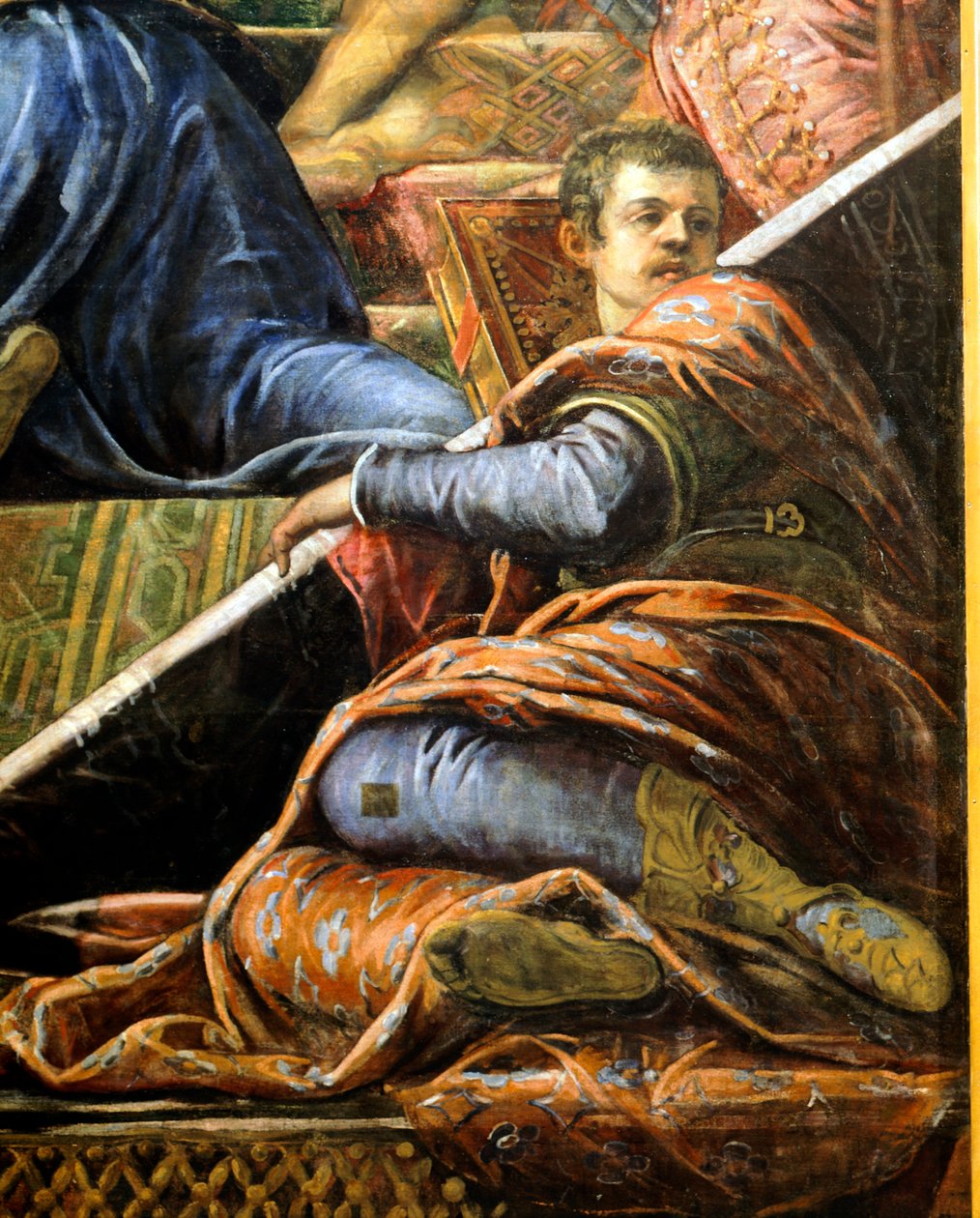 Doge Niccolo da Ponte tar emot olivkvist från Venedig, av Jacopo Robusti känd som Tintoretto (1518-1594), Detail, Sala del Maggior Consiglio (Hall of Great Council), Palazzo Ducale, Venedig av Jacopo Robusti Tintoretto