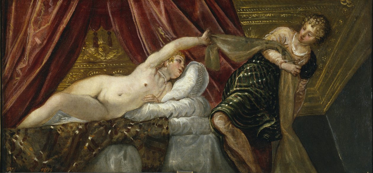 Josef och Potifars hustru av Jacopo Robusti Tintoretto