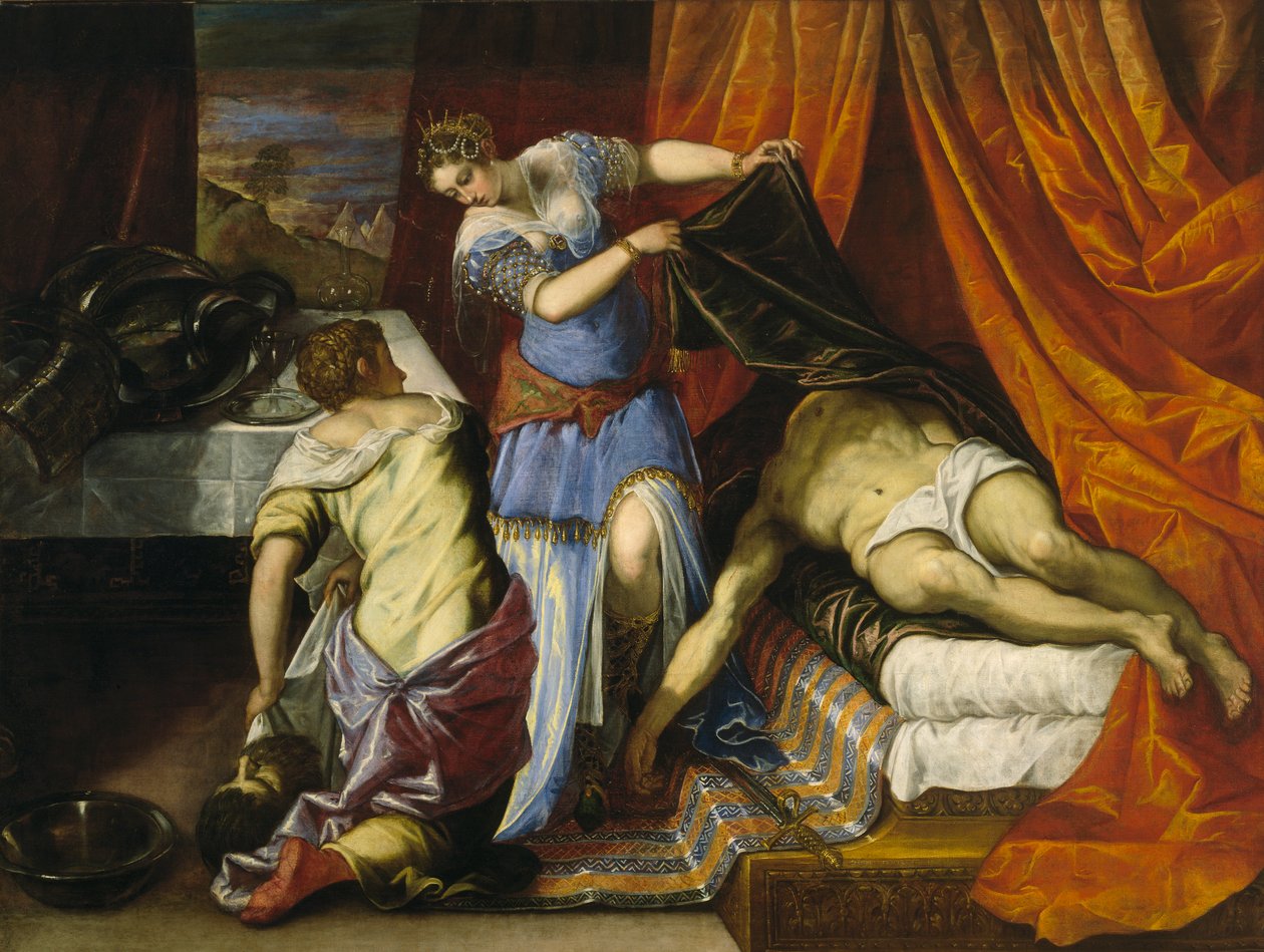 Judith och Holofernes, ca 1577 (olja på duk) av Jacopo Robusti Tintoretto