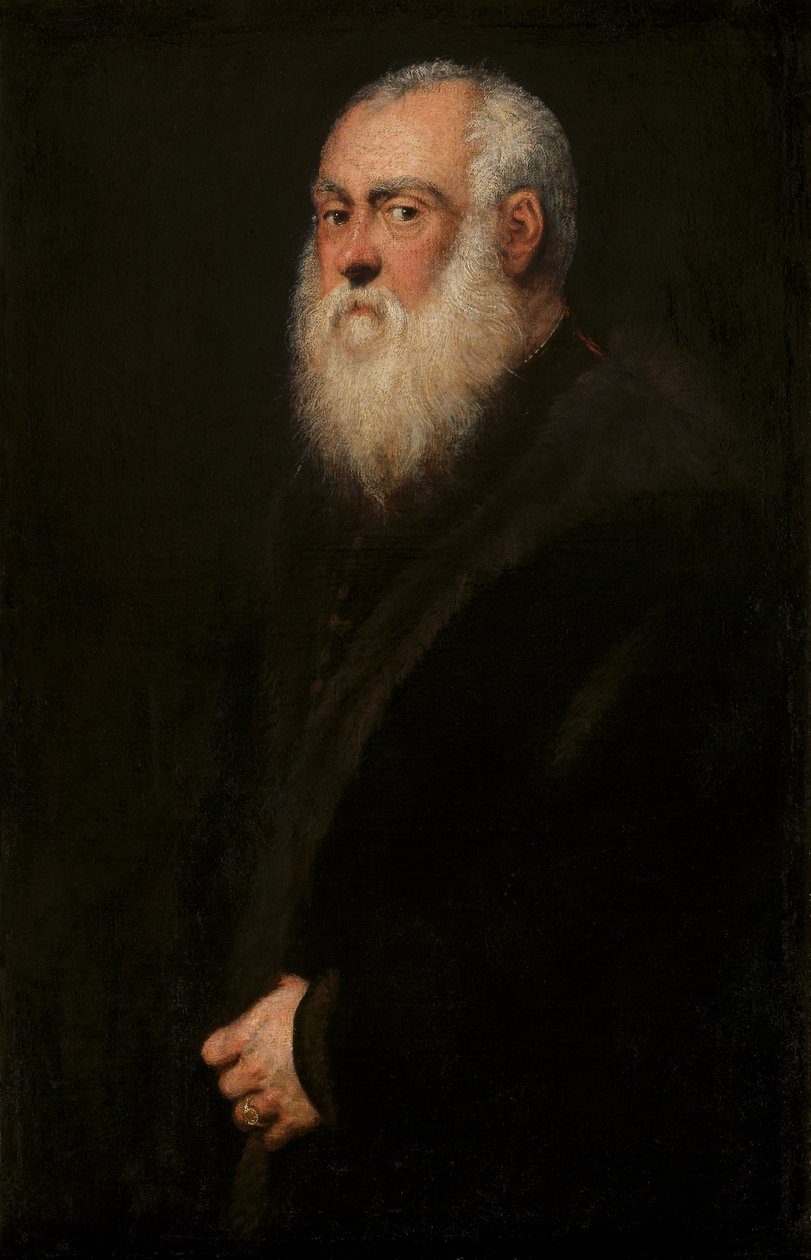 Man med vitt skägg, ca. 1570 av Jacopo Robusti Tintoretto