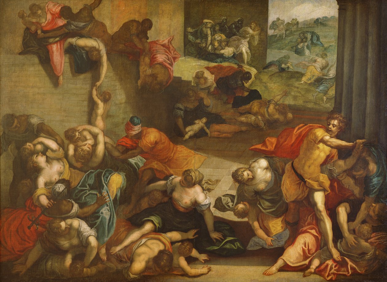 Massaker av de oskyldiga av Jacopo Robusti Tintoretto