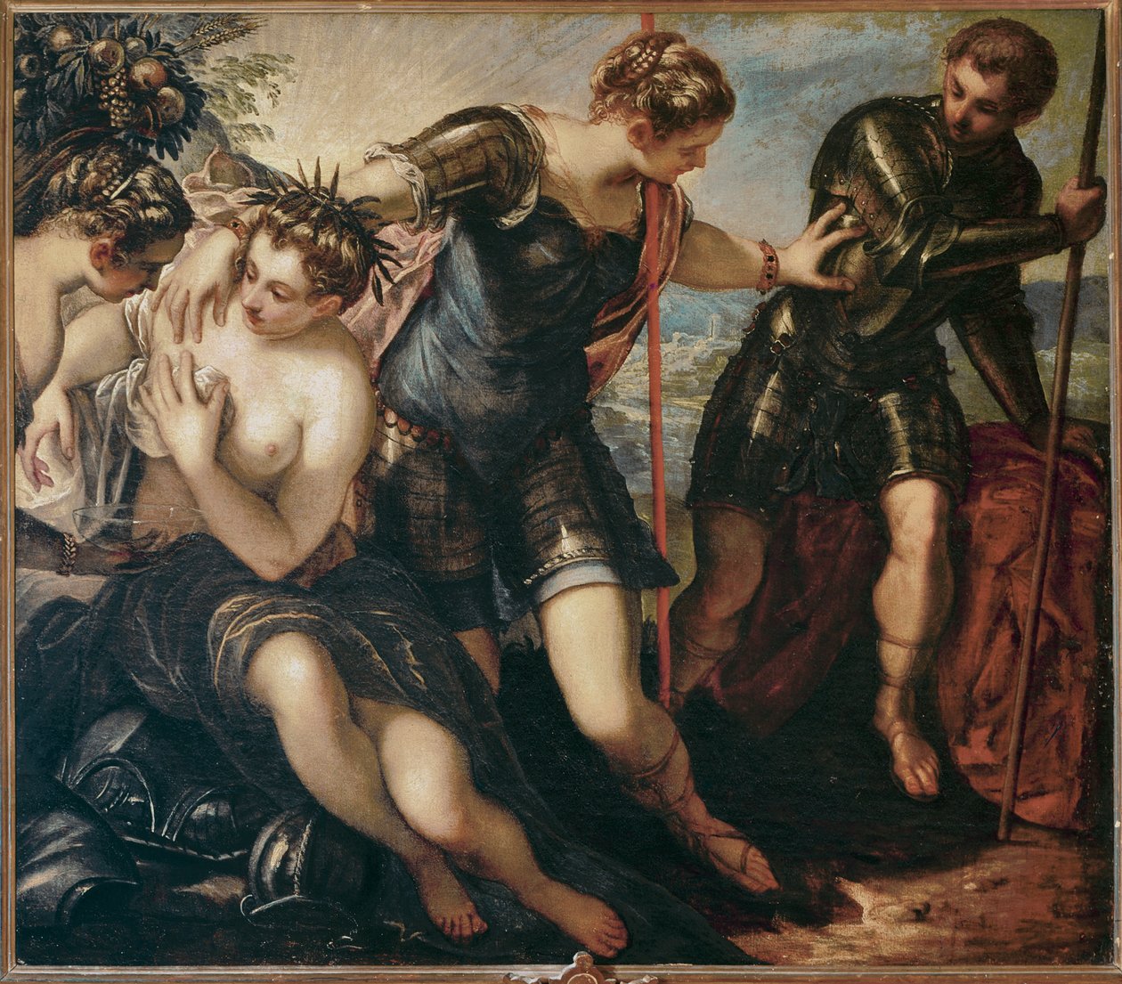 Minerva driver Mars bort, ca 1576 (olja på duk) av Jacopo Robusti Tintoretto
