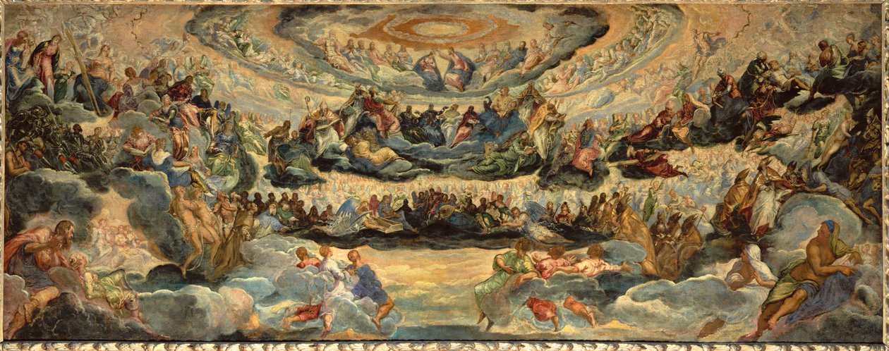 Paradiset, skiss för Sala del Maggior Consiglio ... av Jacopo Robusti Tintoretto