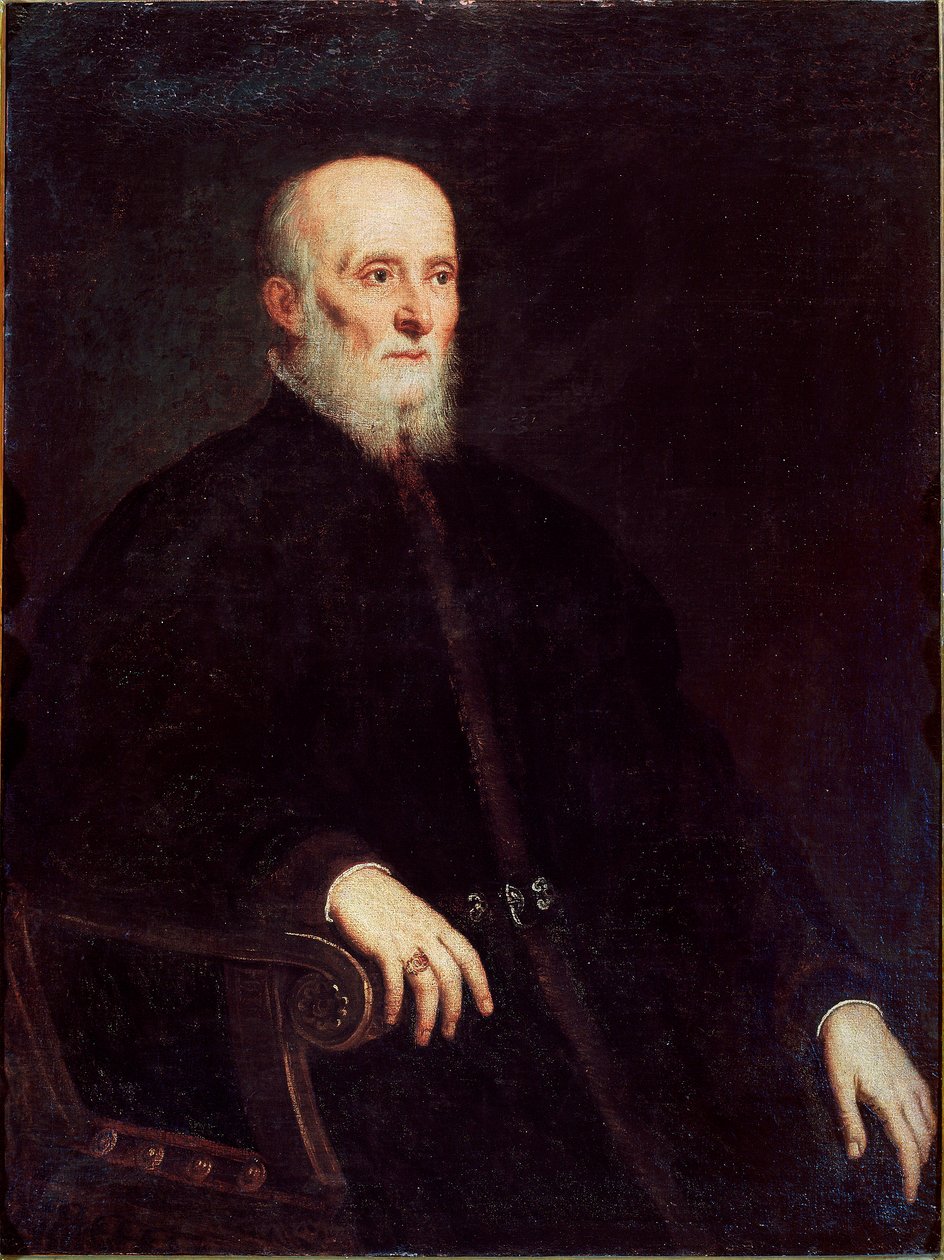 Porträtt av Alvise Cornaro av Jacopo Robusti Tintoretto