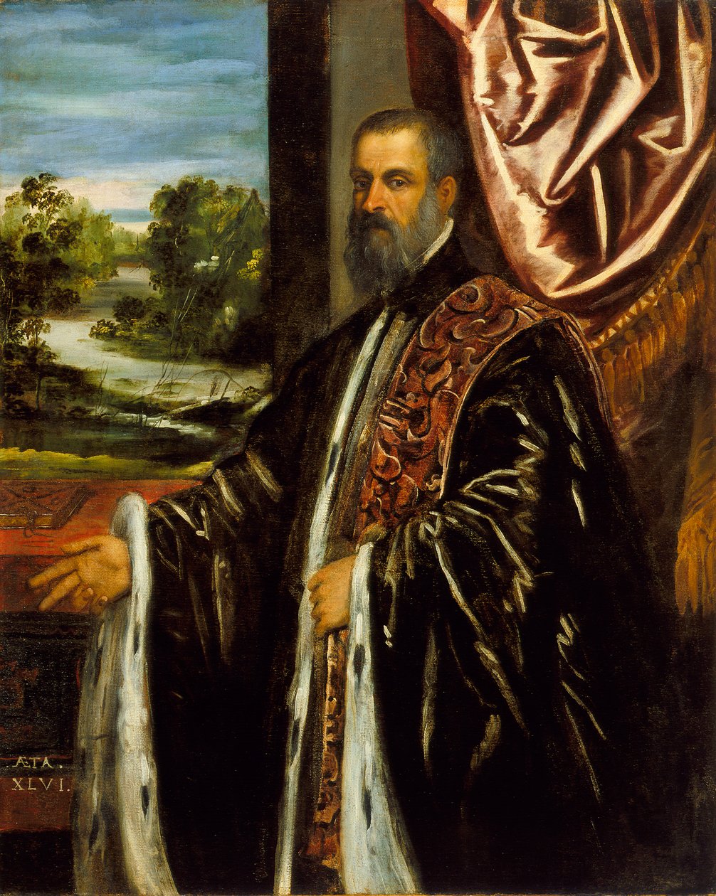 Porträtt av Marino Grimani, 1578 av Jacopo Robusti Tintoretto
