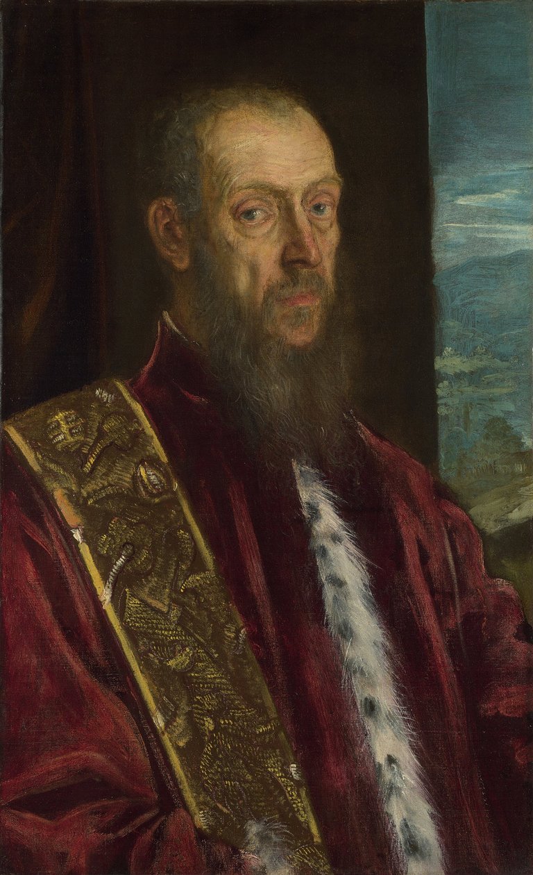 Porträtt av Vincenzo Morosini, ca. 1575 av Jacopo Robusti Tintoretto