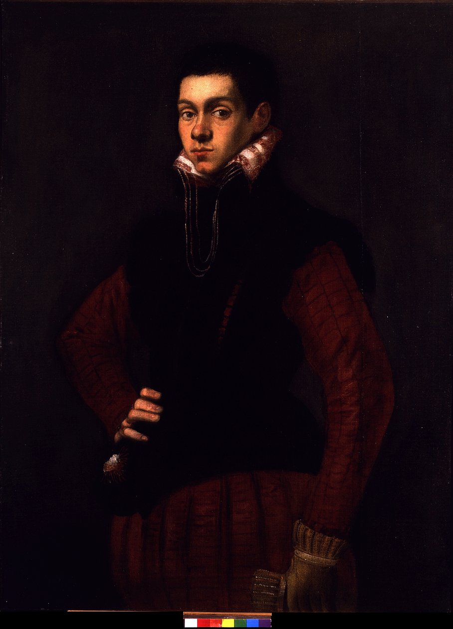 Porträtt av en ung man, ca 1565 (olja på duk) av Jacopo Robusti Tintoretto