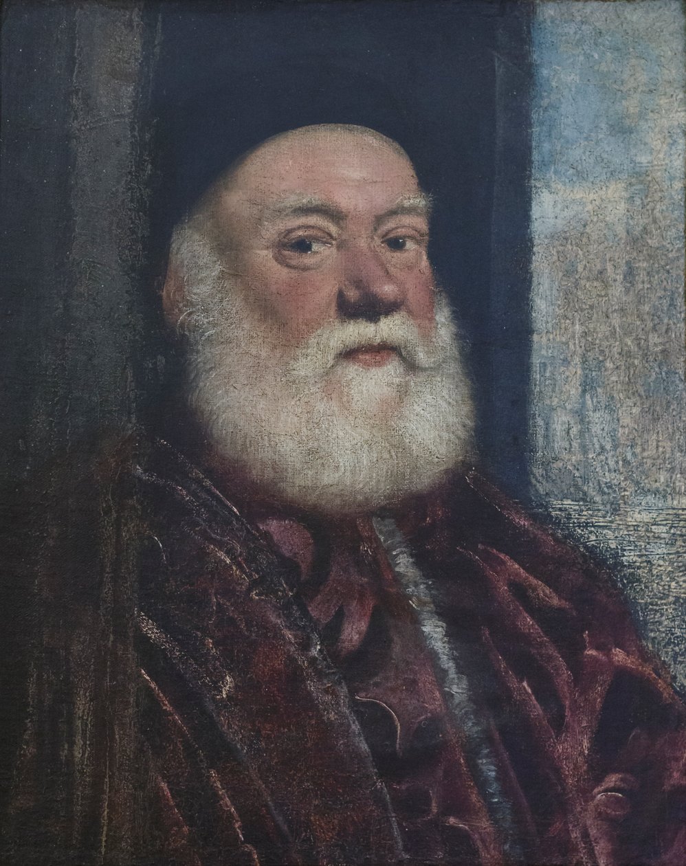 Porträtt av en gammal man, ca 1575 (olja på duk) av Jacopo Robusti Tintoretto