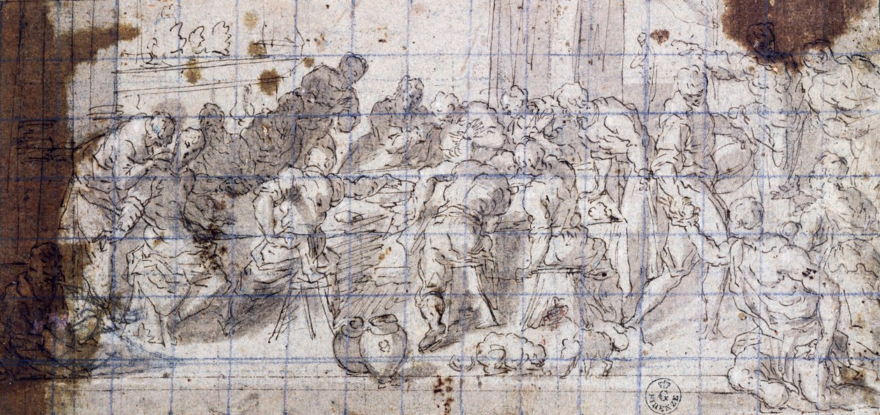 Studera för äktenskap på Cana av Jacopo Robusti Tintoretto